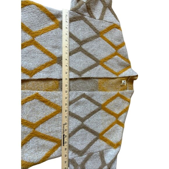 Anthropologie Akemi + Kin Sedona Textured Diamond Kimono Cardigan Open Front Cre - Picture 6 of 9